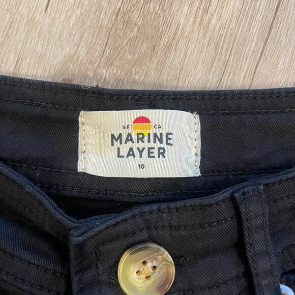 NWT Marine Layer Women’s Raw Edge Bridget Back Pocket Pants Faded Black Size 10 - Picture 4 of 10